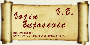 Vojin Bujošević vizit kartica